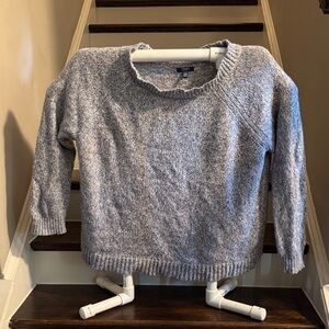 Chaps Heathered Gray Crew Neck Sweater